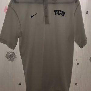 Very good quality white Nike TCU DRI-FIT polo